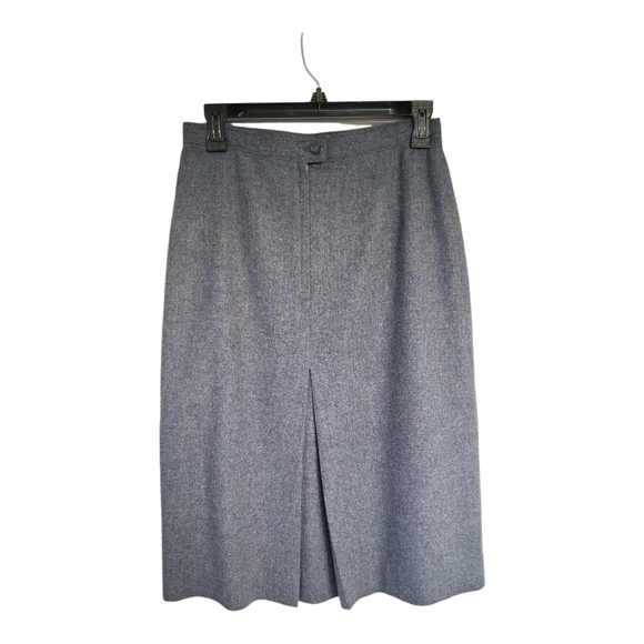Vintage Lady Hardwick Grey Wool A-Line Midi Skirt 28" Waist - Picture 2 of 3